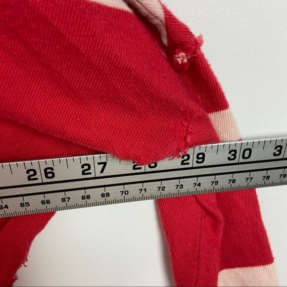 Free People Upstate Red Striped Long‎ Sleeve Top Oversized Boho Size XS Bohemian - Picture 10 of 16